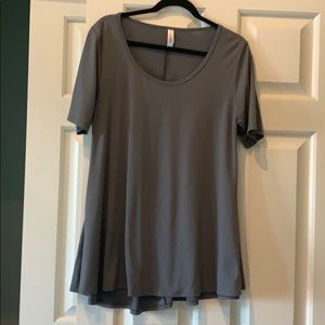 LuLaRoe Solid Gray Perfect T, size M